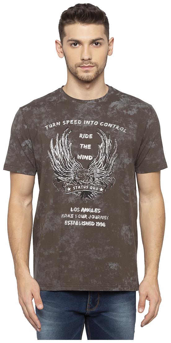 

Status Quo Men Brown Slim fit Cotton Round neck T-Shirt - Pack Of 1