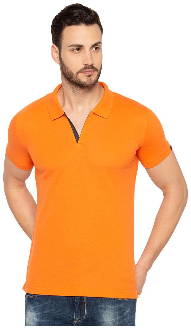 

Status Quo Men Orange Slim fit Cotton Polo collar T-Shirt - Pack Of 1