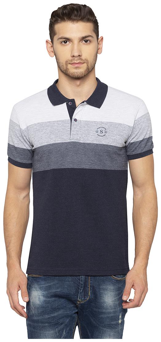 

Status Quo Men Blue Slim fit Cotton Polo collar T-Shirt - Pack Of 1