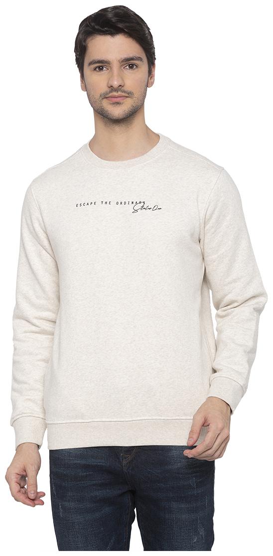 

Status Quo Men Beige Round neck Sweatshirt