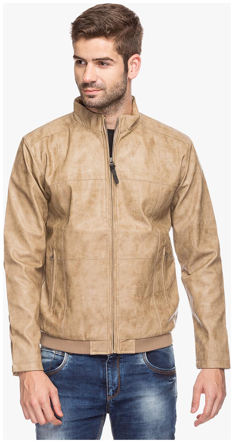 

Status Quo Mens PU Khaki Slim Fit Jacket