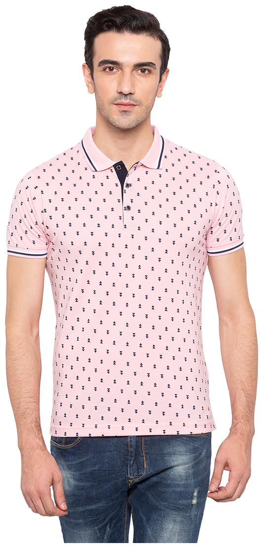 

Status Quo Men Pink Slim fit Cotton Polo collar T-Shirt - Pack Of 1