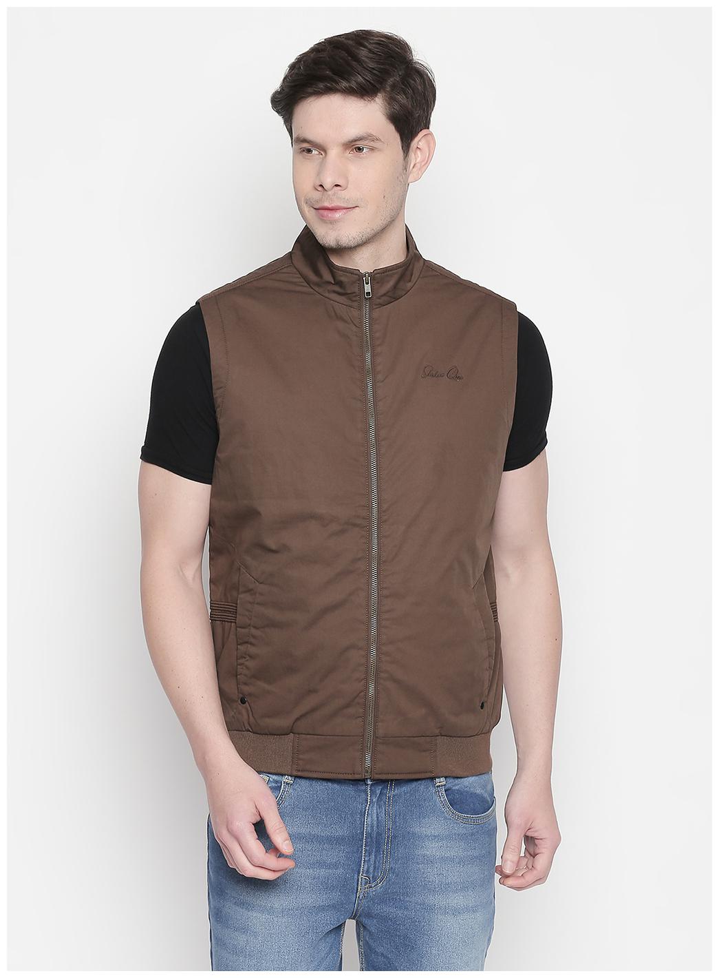 

Status Quo Men Brown Solid Quilted jacket