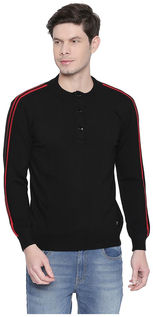 

Status Quo Men Black Slim Fit Sweaters