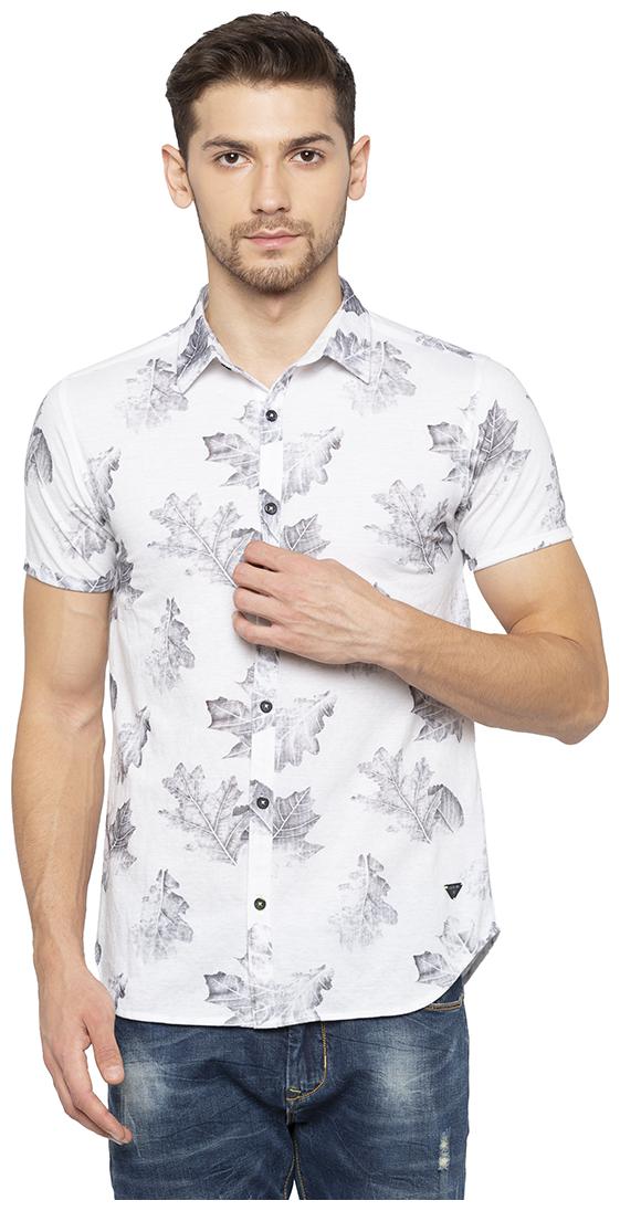 

Status Quo Men White Floral Slim Fit Casual Shirt