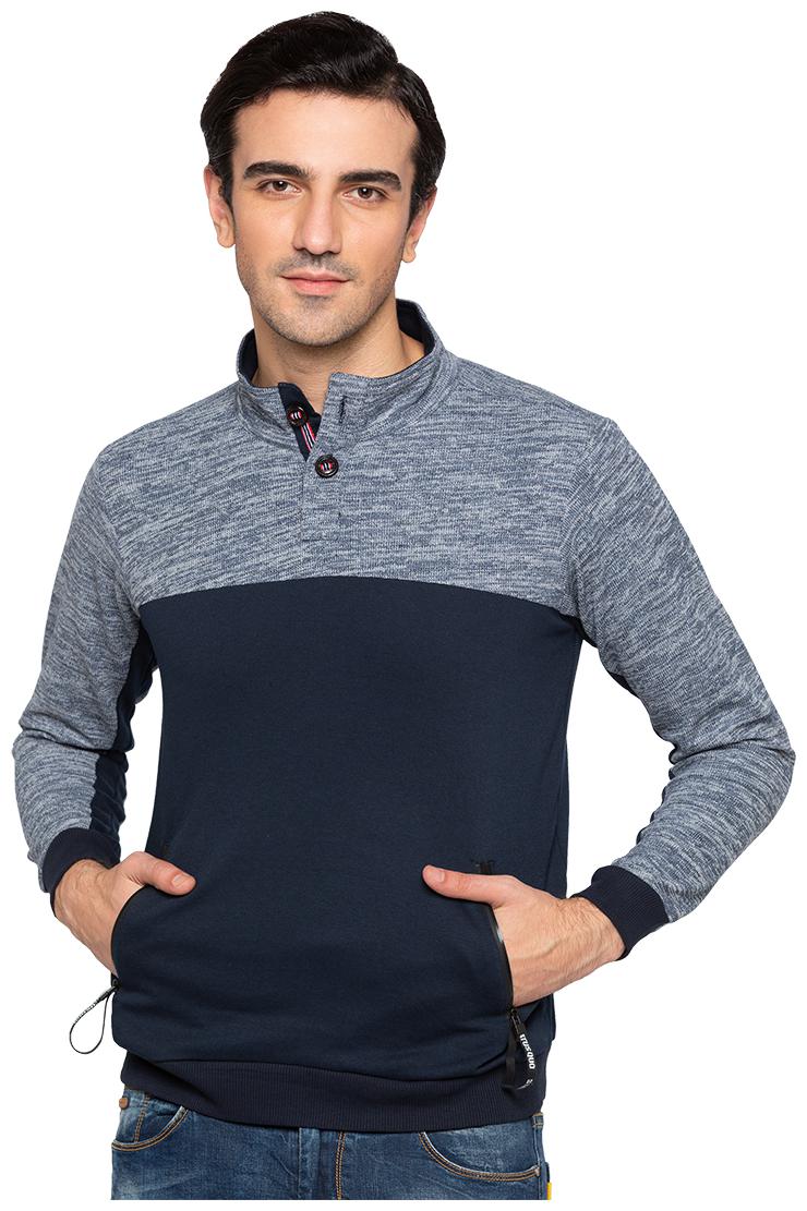 

Status Quo Mens Navy Blue Slim Fit Sweatshirt