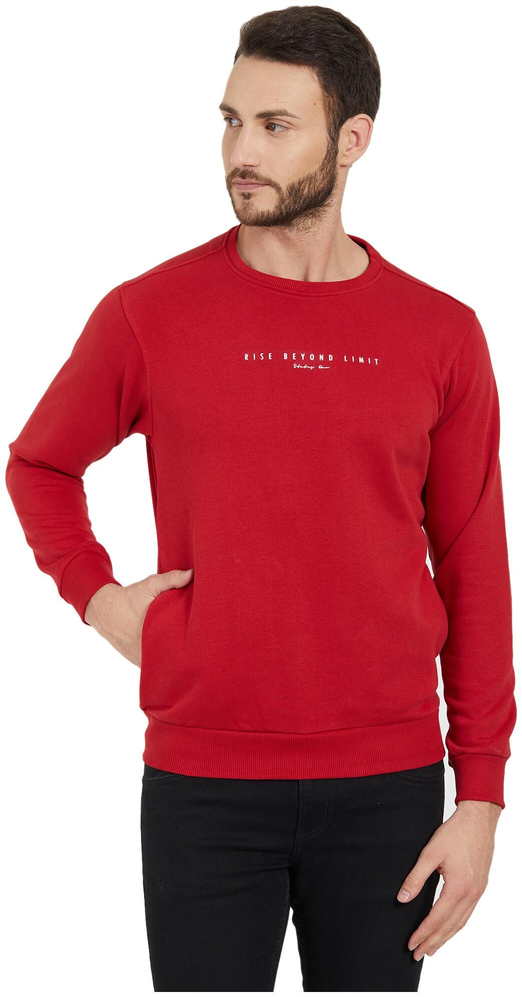 

Status Quo Men Red Round neck Sweatshirt