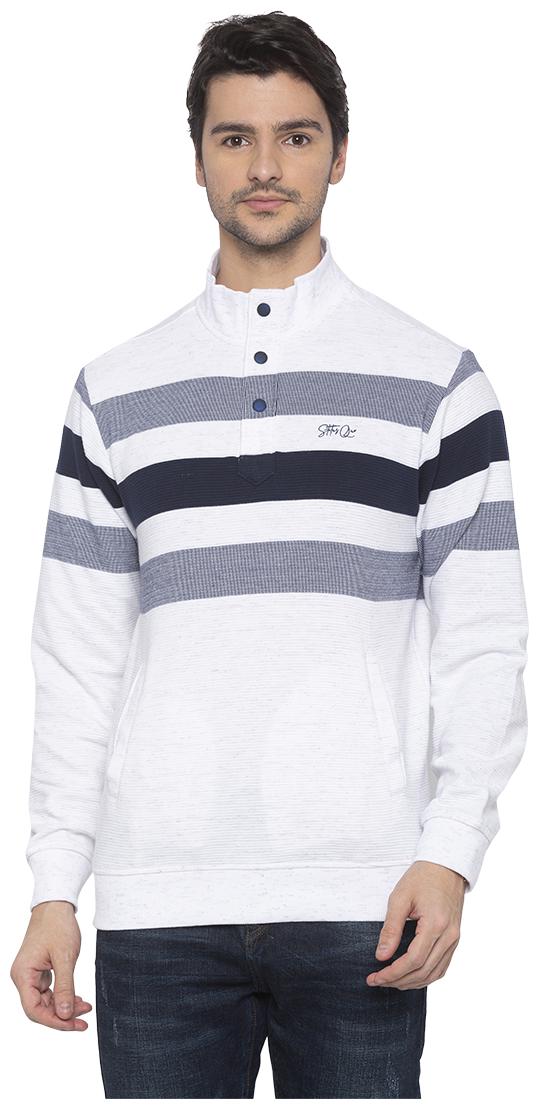 

Status Quo Men White High neck Sweatshirt