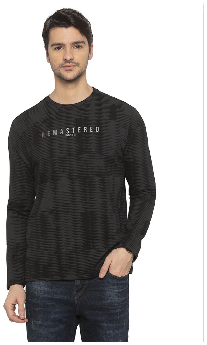 

Status Quo Men Black Round neck Sweatshirt