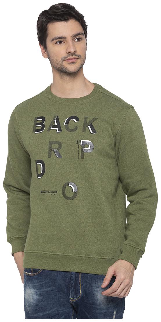 

Status Quo Men Green Round neck Sweatshirt
