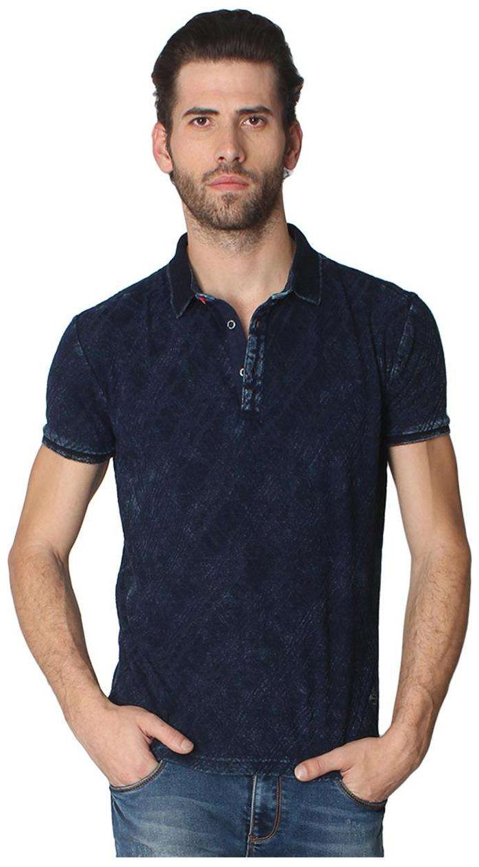 

Status Quo Men Navy blue Regular fit Cotton Polo collar T-Shirt - Pack Of 1