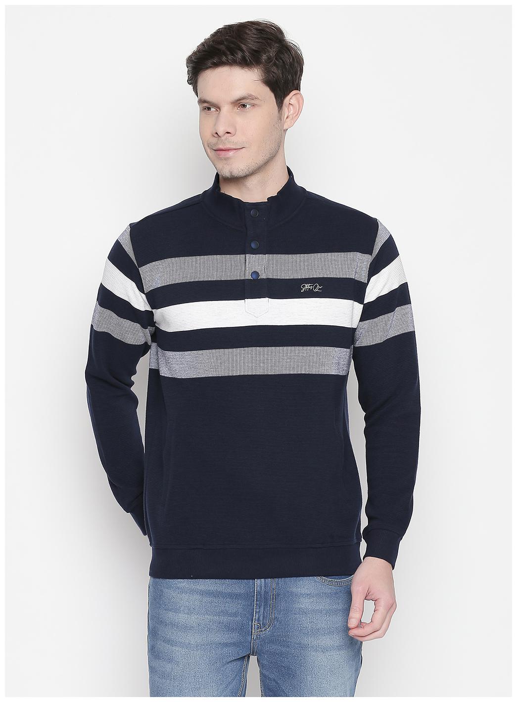

Status Quo Men Blue High neck Sweatshirt