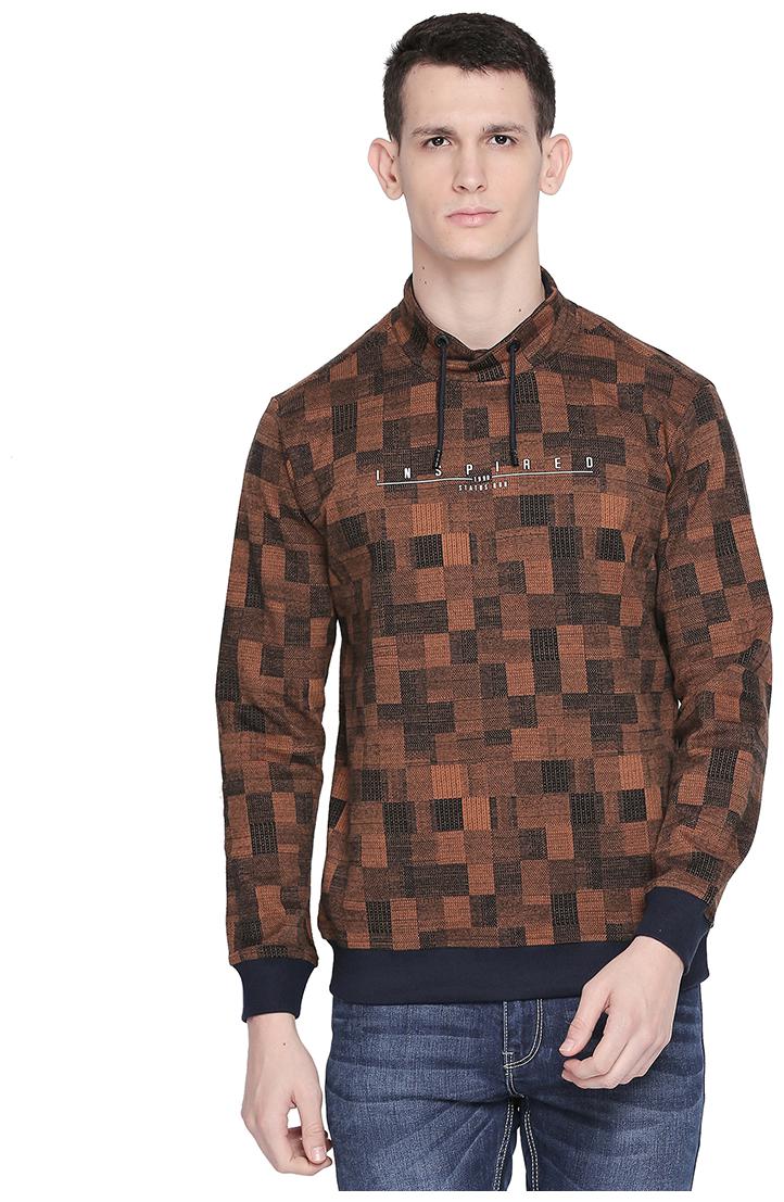 

Status Quo Men Brown High neck Sweatshirt