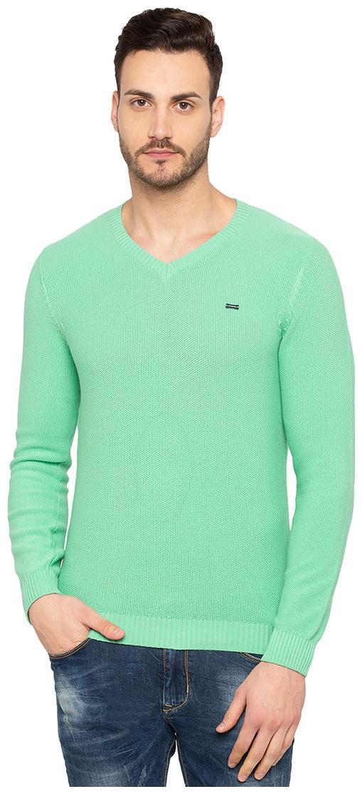 

Status Quo Men Green V neck Pullover