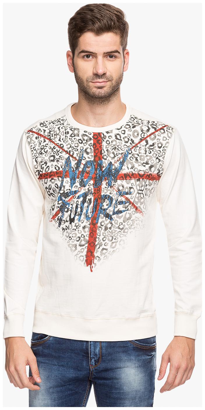 

Status Quo Mens Off White Slim Fit Sweatshirt