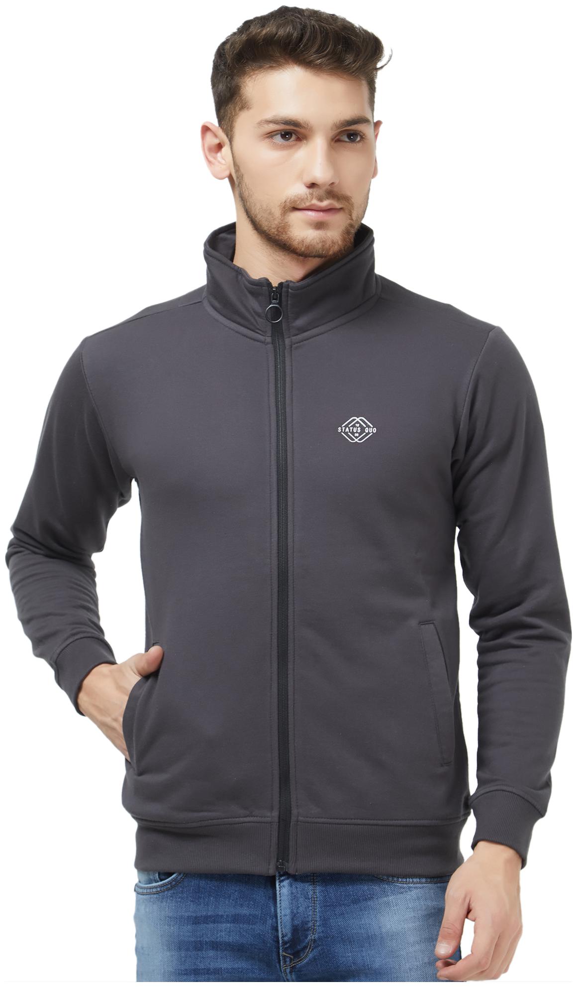 

Status Quo Men Black Solid Bomber jacket
