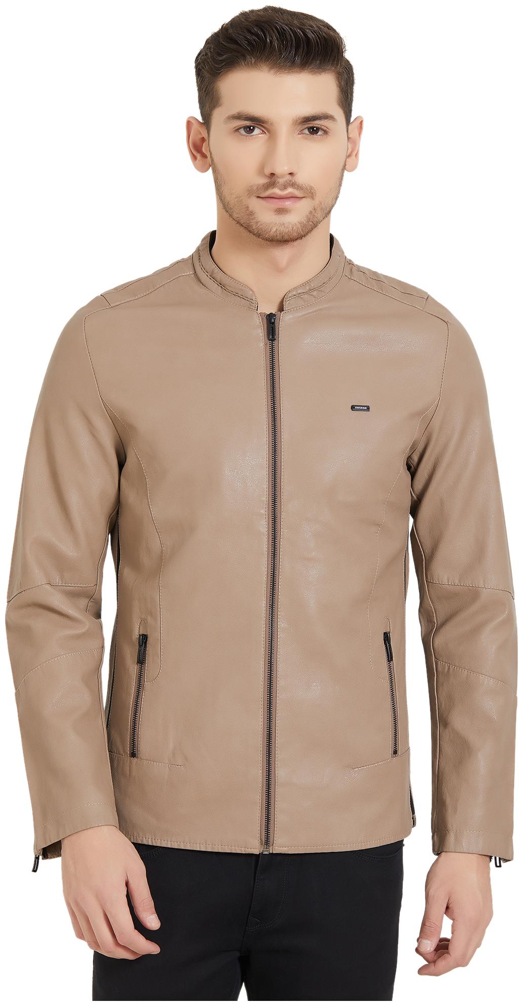 

Status Quo Men Beige Solid Quilted jacket