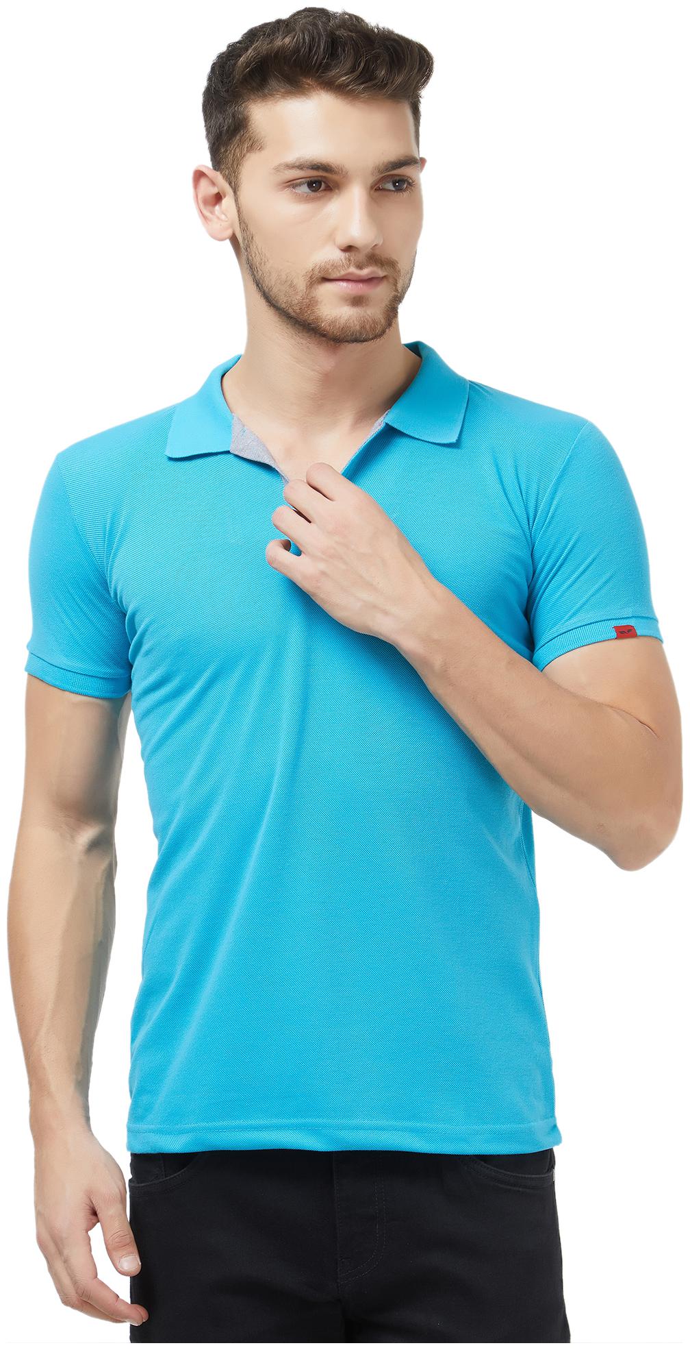 

Status Quo Men Blue Slim fit Cotton Polo collar T-Shirt - Pack Of 1