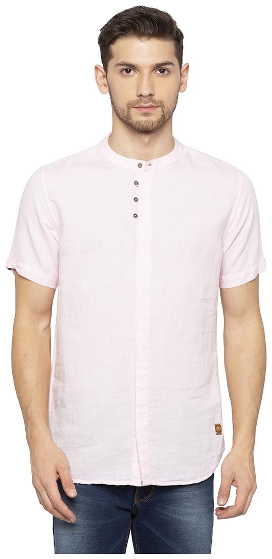 

Status Quo Men Pink Slim Fit Kurta