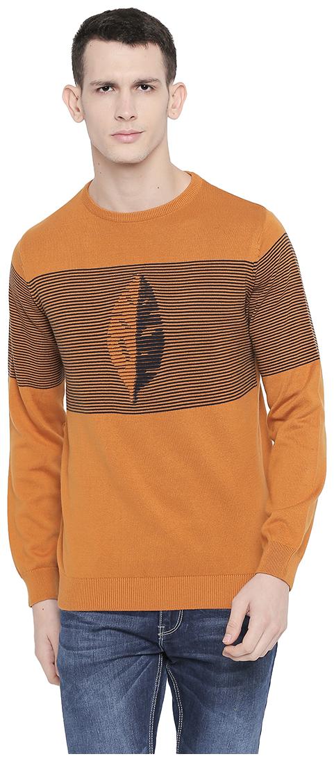 

Status Quo Men Yellow Round neck Pullover