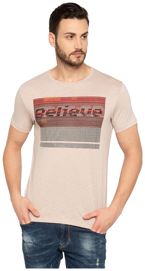 

Status Quo Men Beige Slim fit Cotton Round neck T-Shirt - Pack Of 1