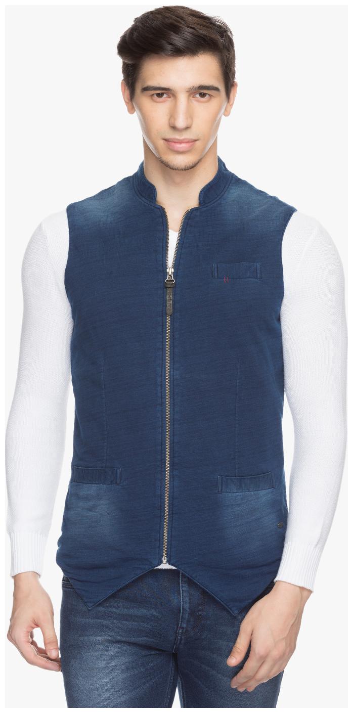 

Status Quo Mens Polyester Indigo Blue Slim Fit Jacket