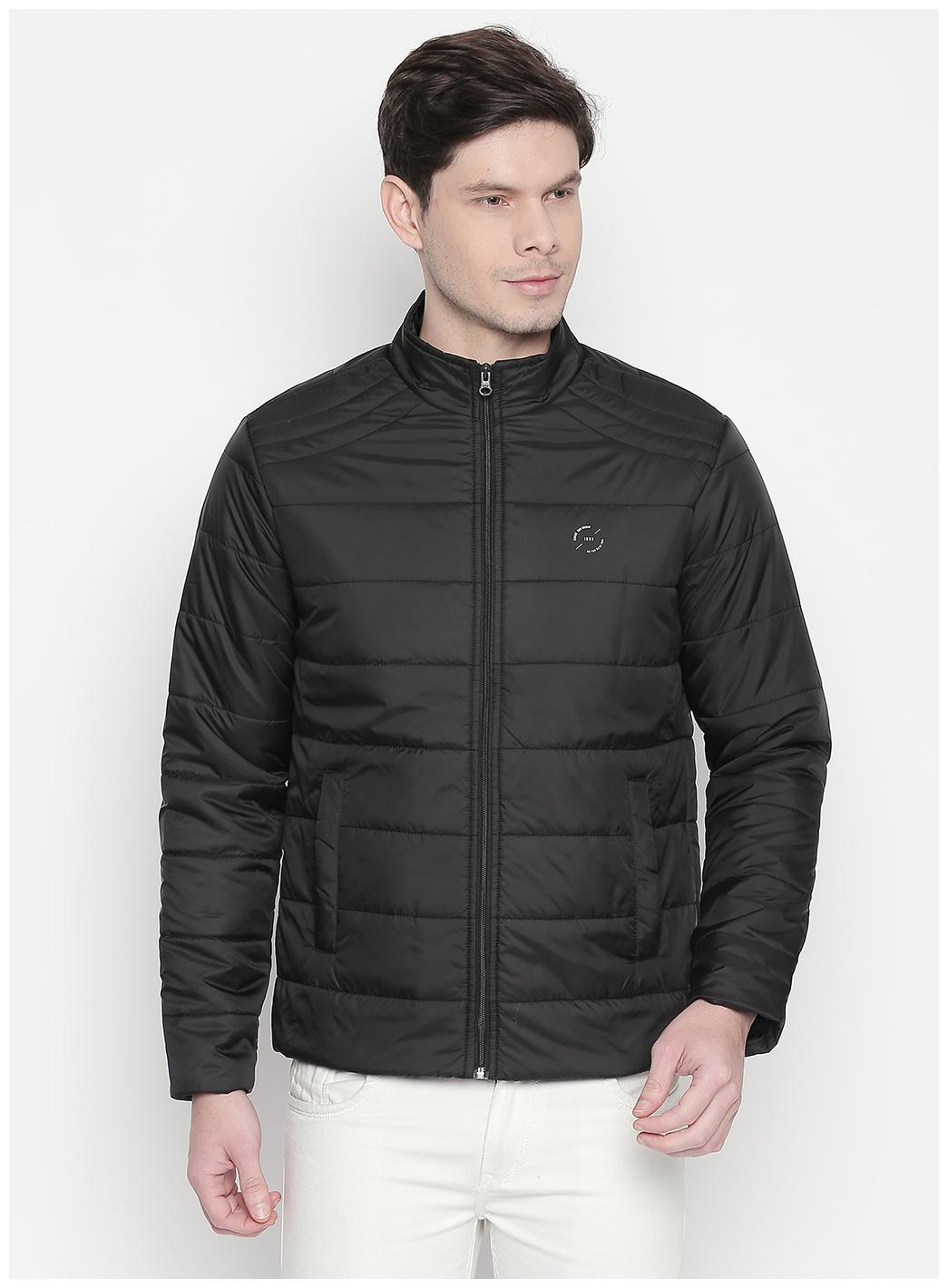 

Status Quo Men Black Solid Quilted jacket