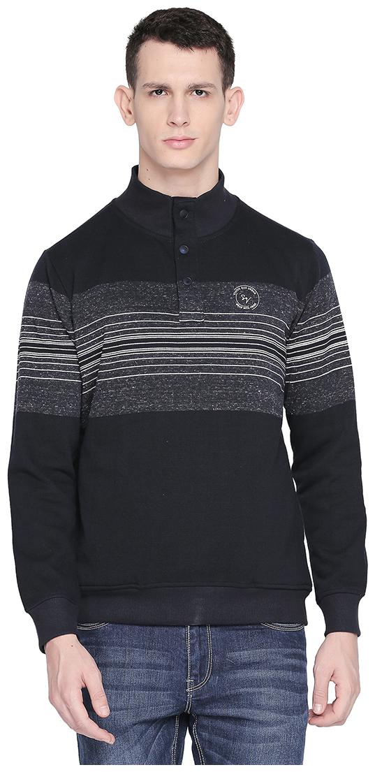 

Status Quo Men Blue High neck Sweatshirt