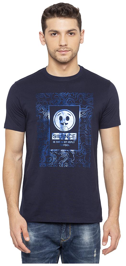 

Status Quo Men Blue Slim fit Cotton Round neck T-Shirt - Pack Of 1