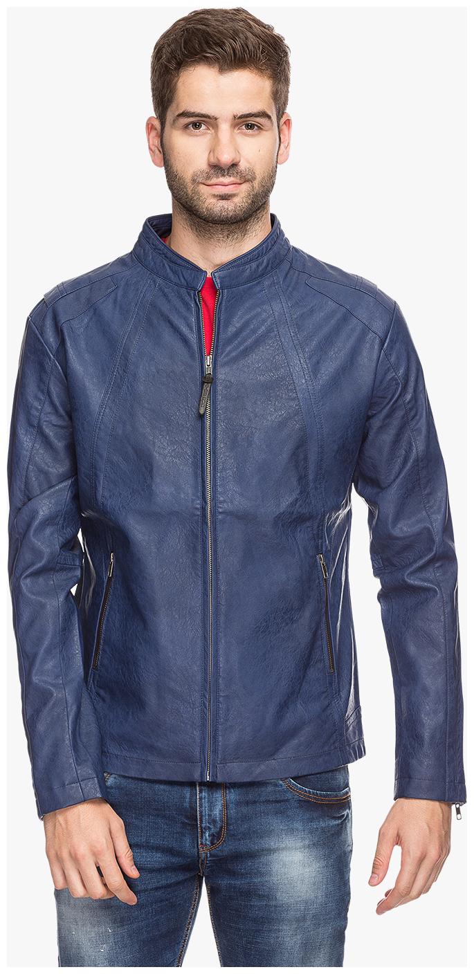 

Status Quo Mens Polyester Navy Blue Slim Fit Jacket