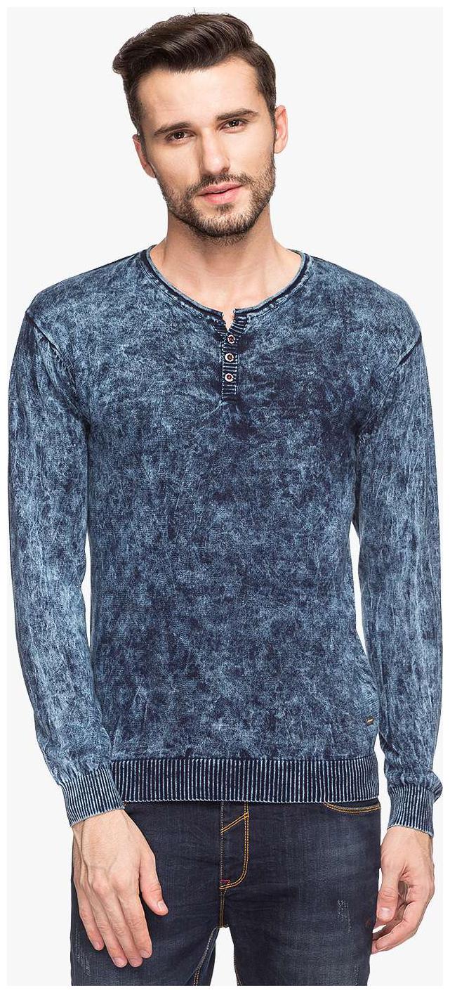 

Status Quo Men Blue Slim fit Cotton Henley neck T-Shirt - Pack Of 1