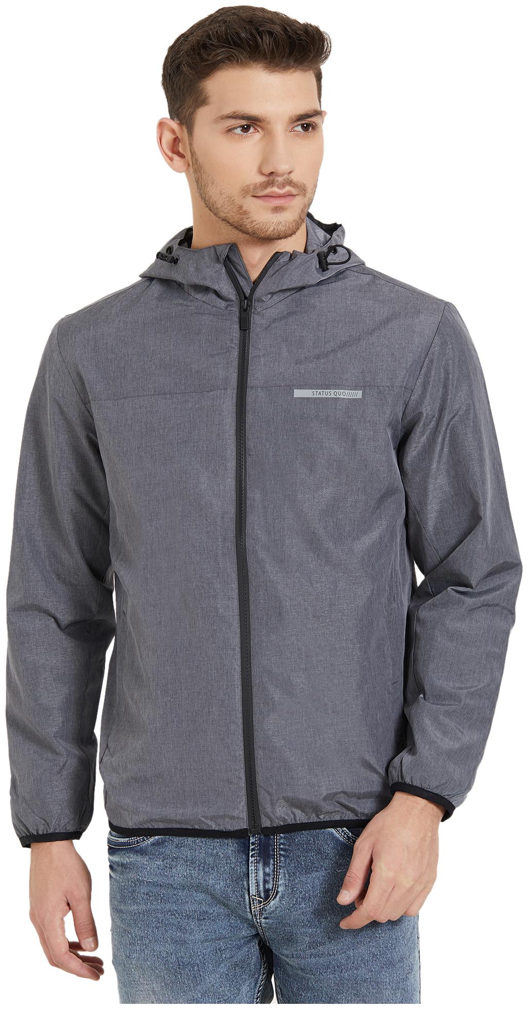 

Status Quo Men Grey Solid Quilted jacket
