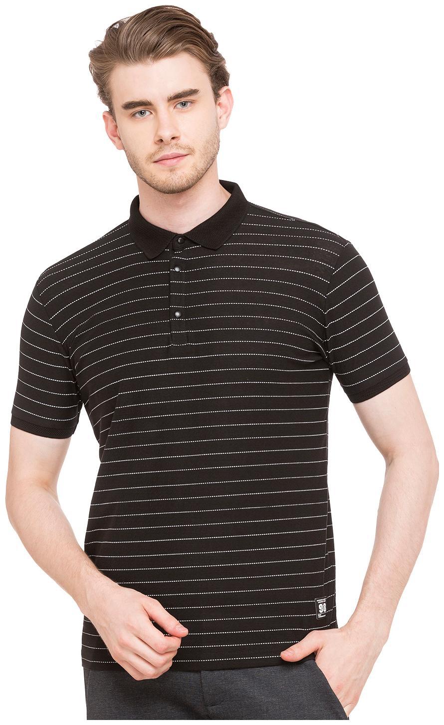 

Status Quo Men Black Slim fit Cotton Polo collar T-Shirt - Pack Of 1