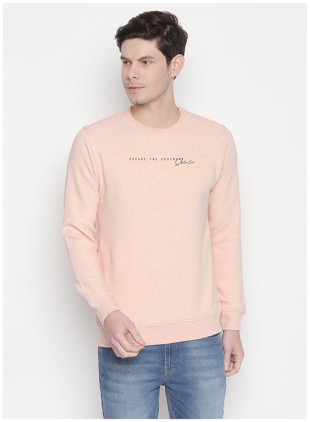 

Status Quo Men Orange Round neck Sweatshirt