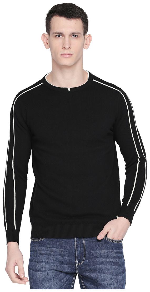 

Status Quo Men Black Round neck Pullover
