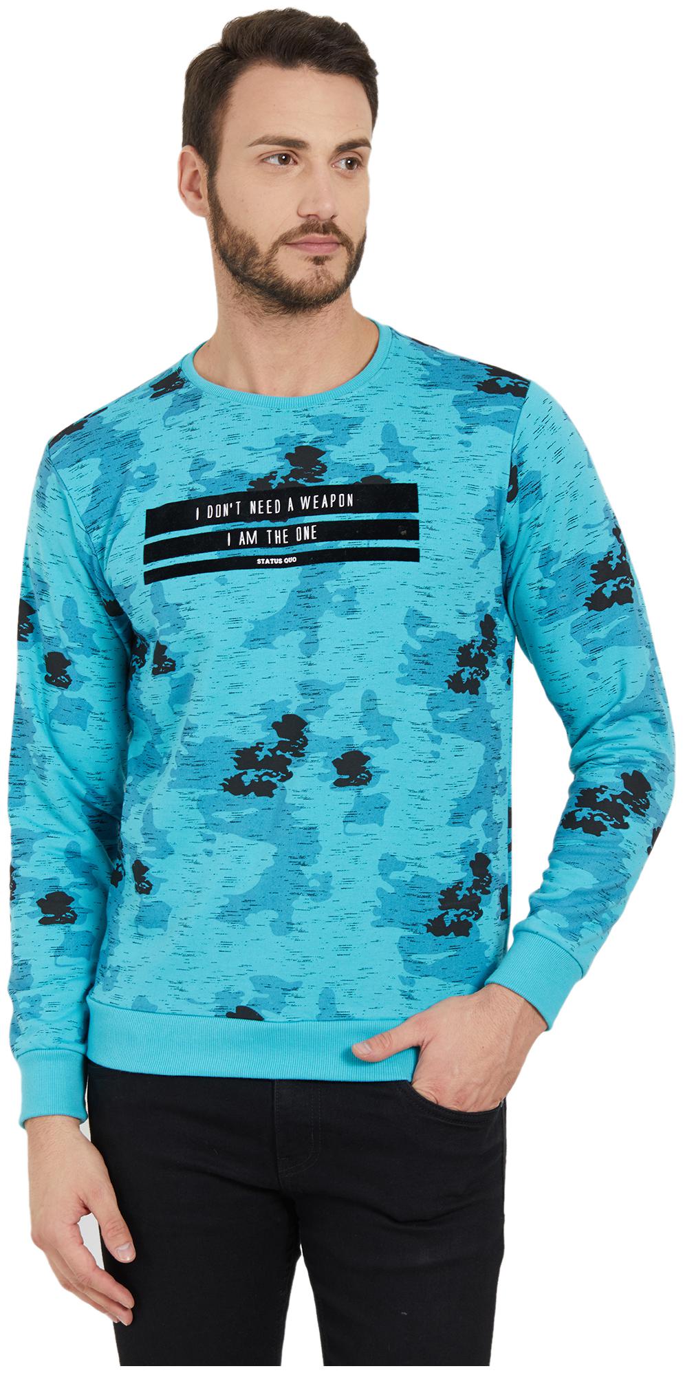 

Status Quo Men Blue Round neck Sweatshirt