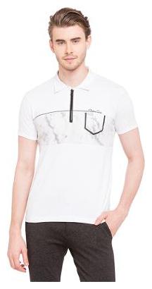 

Status Quo Men White Regular fit Cotton V neck T-Shirt - Pack Of 1