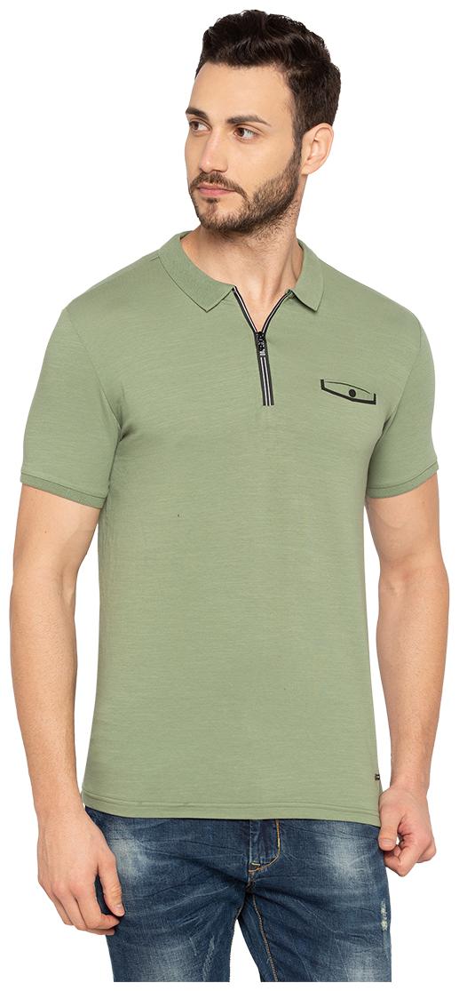 

Status Quo Men Green Slim fit Cotton Polo collar T-Shirt - Pack Of 1