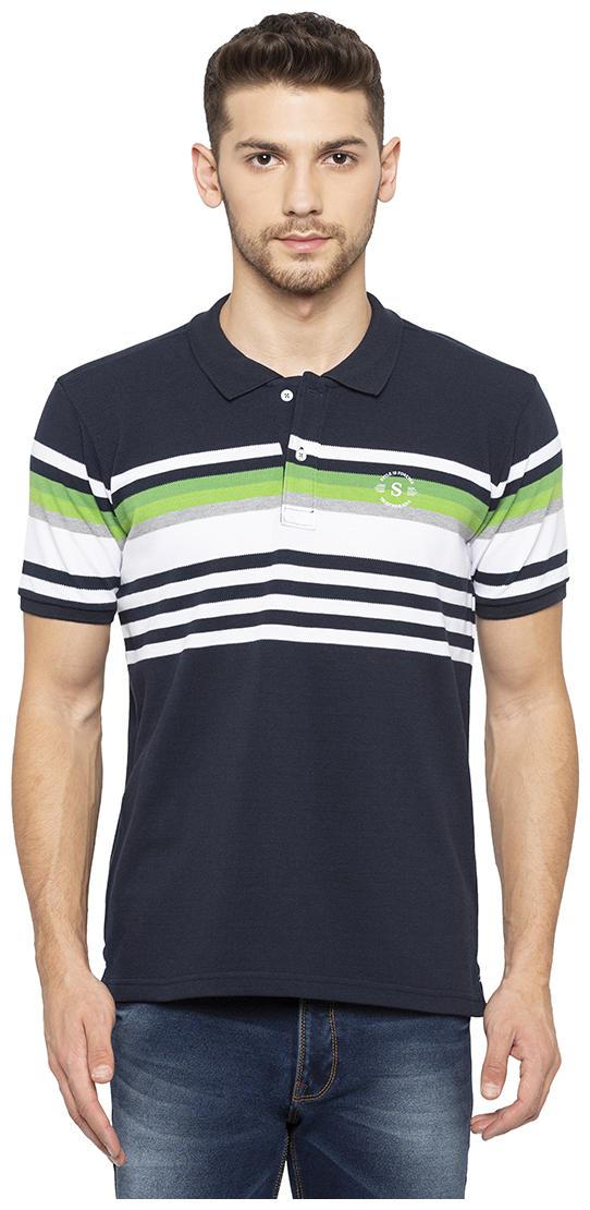 

Status Quo Men Blue Slim fit Cotton Polo collar T-Shirt - Pack Of 1
