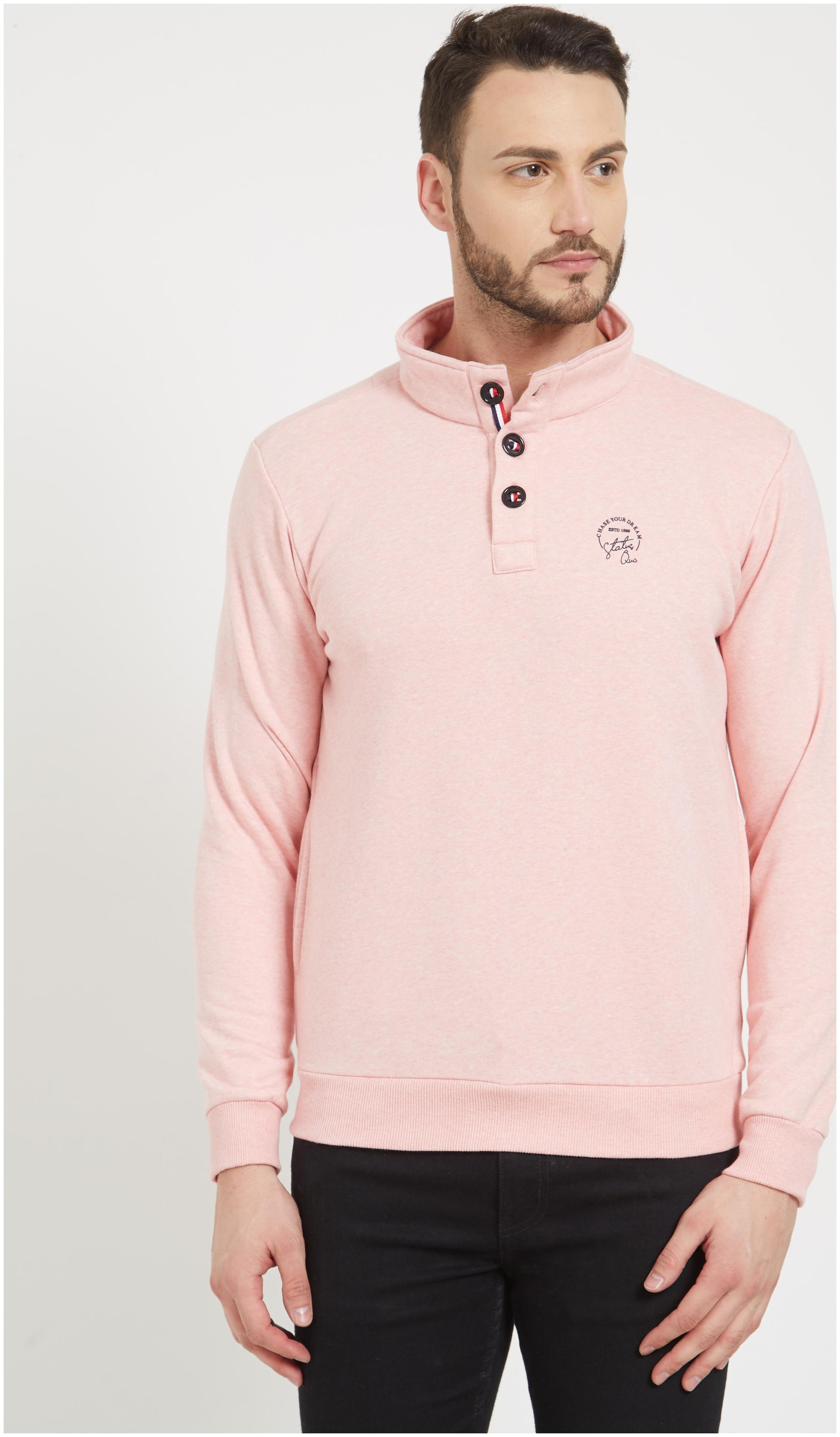 

Status Quo Men Pink Round neck Sweatshirt