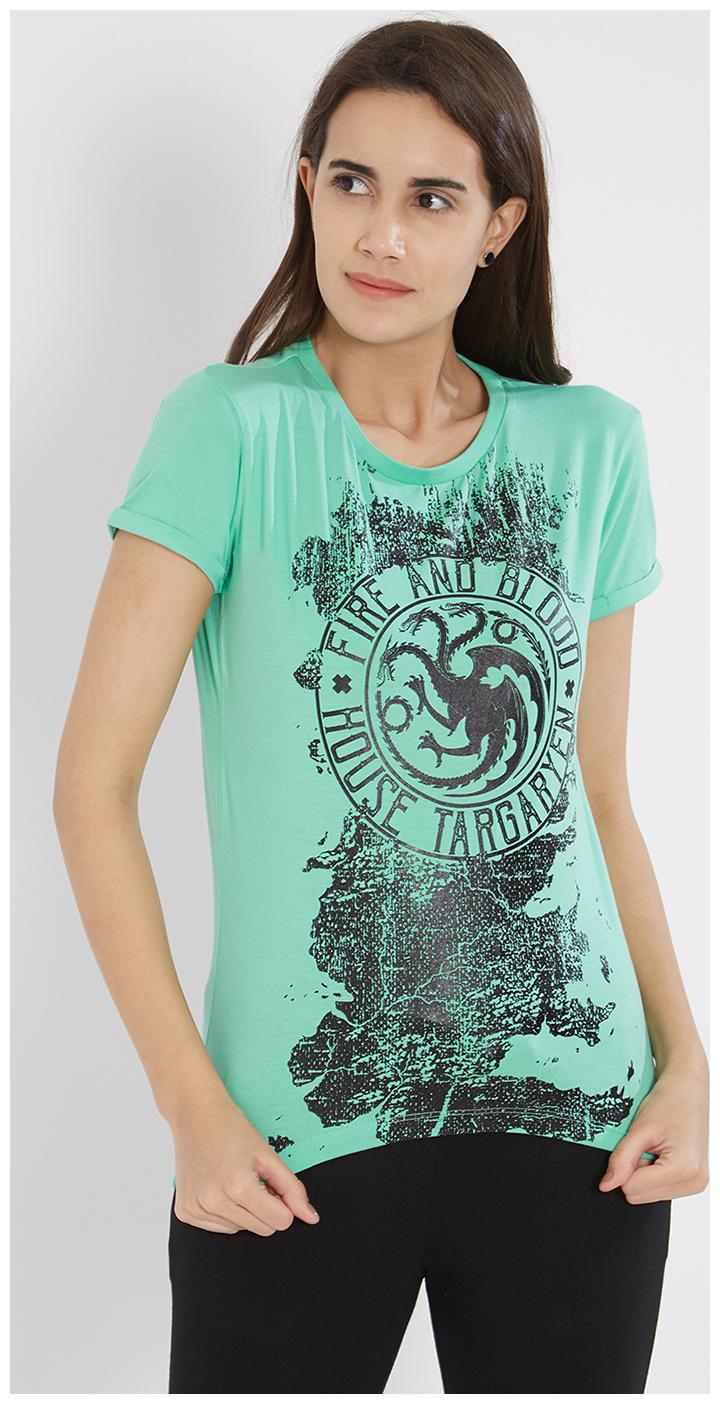 

Game of Thrones By Status Quo Womens Green Slim Fit Tshirt