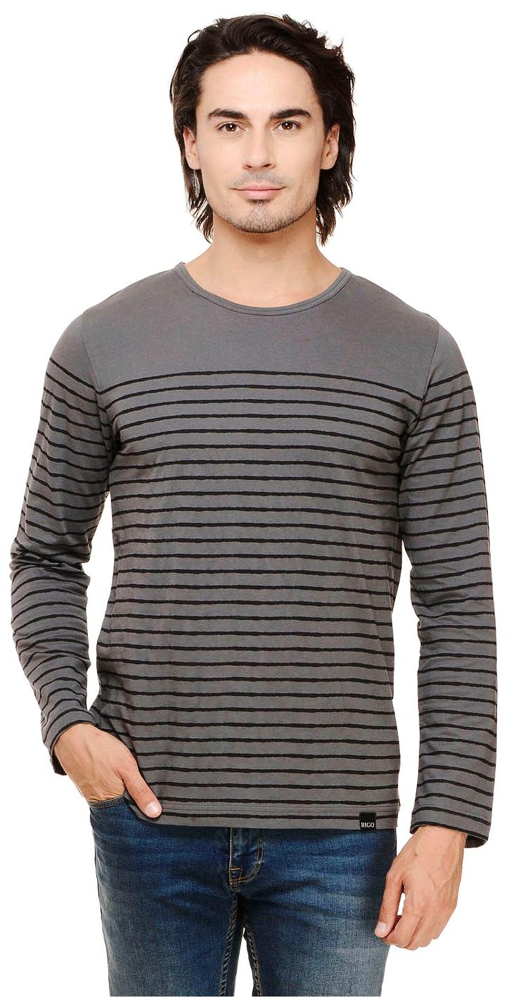 

Rigo Men Grey Slim fit Cotton Round neck T-Shirt - Pack Of 1