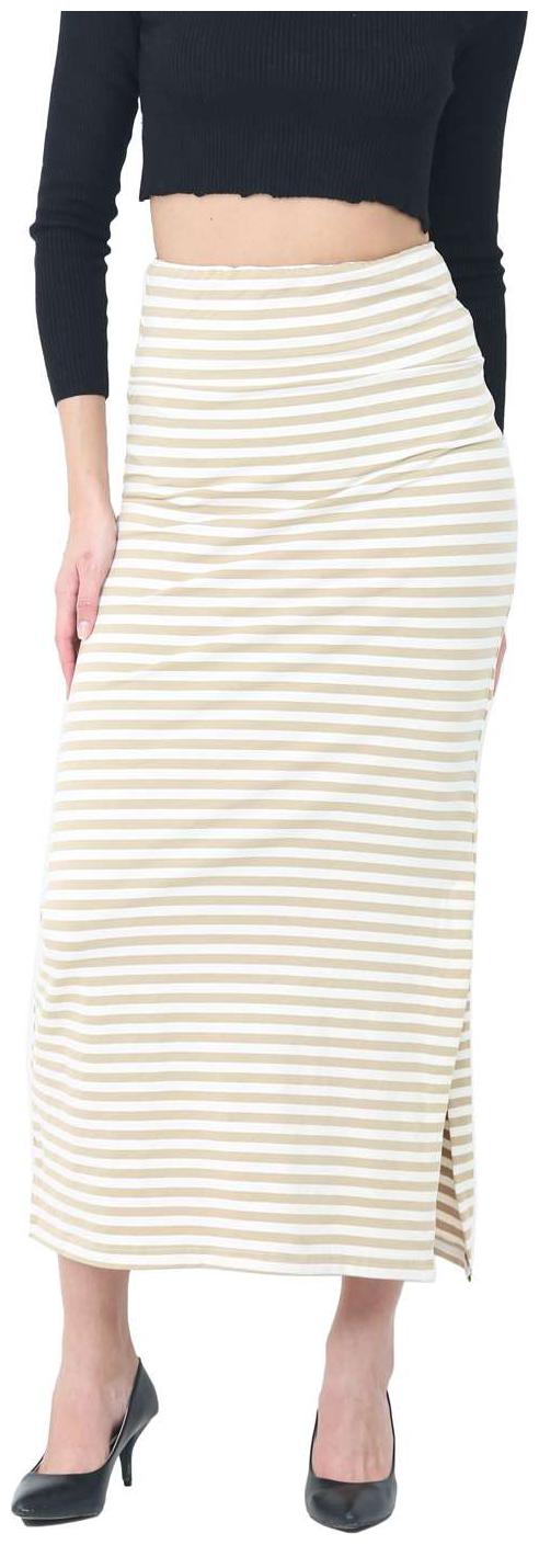 

Trend Arrest Solid A-line skirt Midi Skirt - Cream