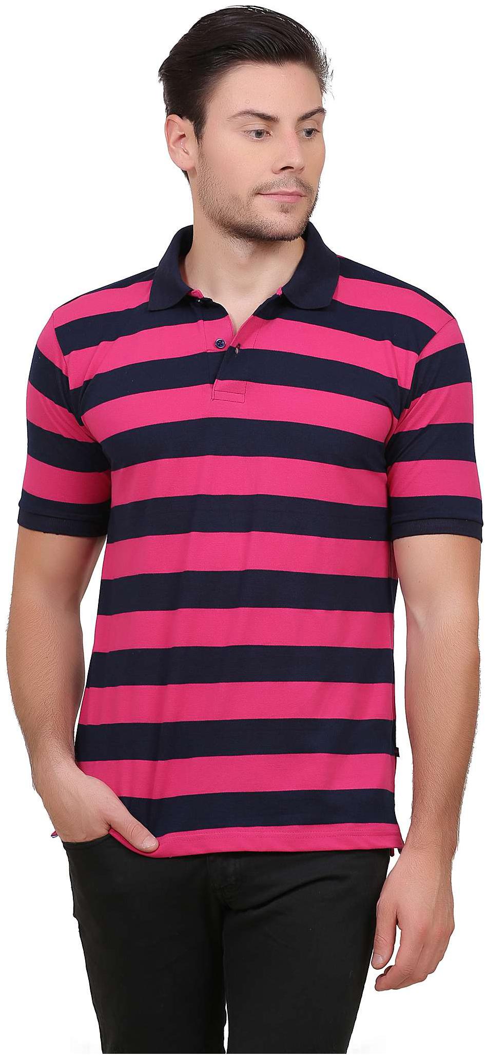 

ZEOLIX Men Pink Regular fit Cotton Polo collar T-Shirt - Pack Of 1