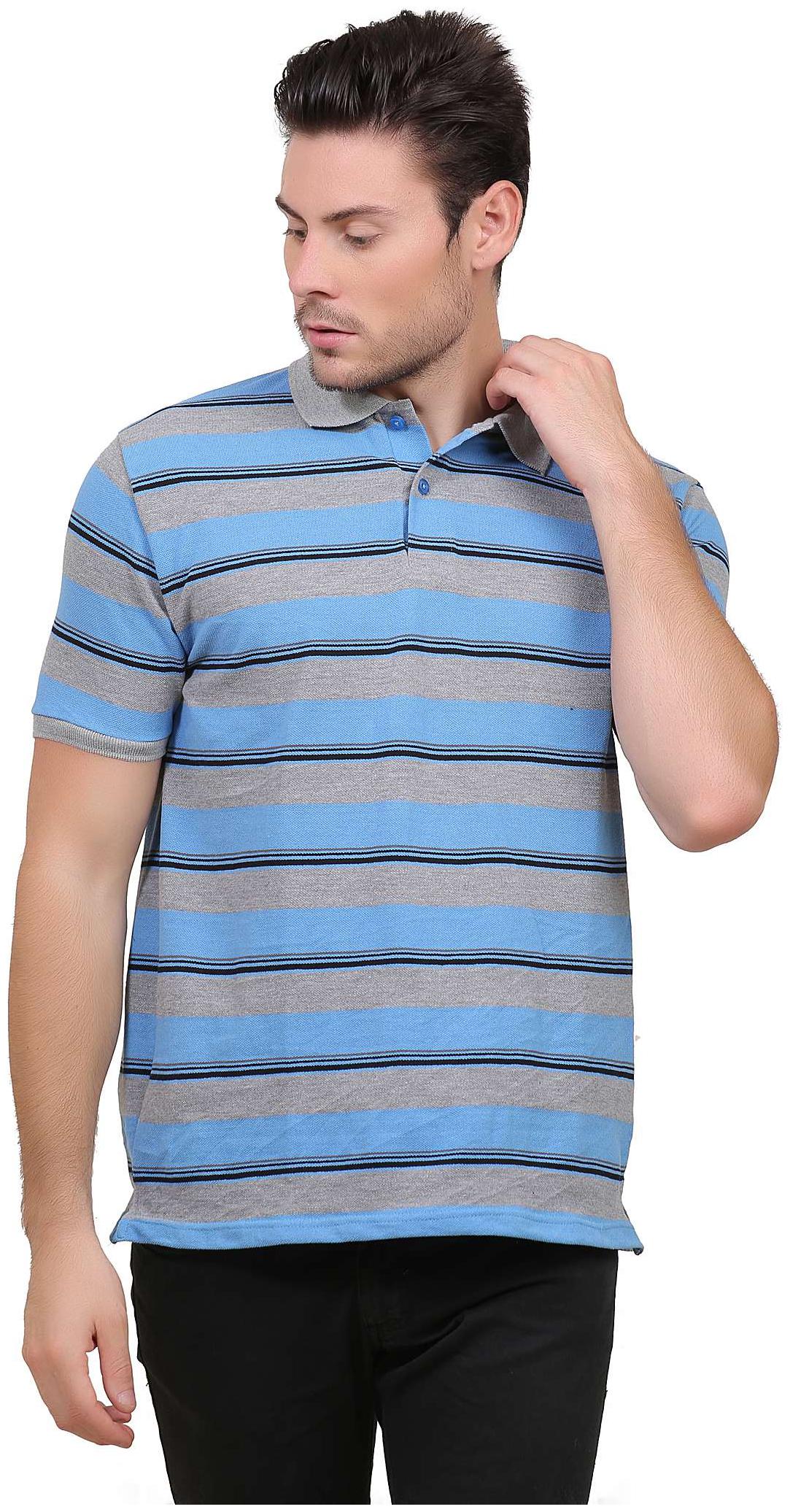 

ZEOLIX Men Blue Regular fit Cotton Polo collar T-Shirt - Pack Of 1