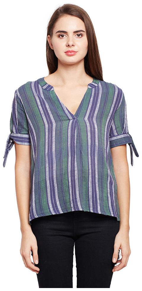 

OXOLLOXO Women Printed A-line top - Green