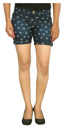 

Studio Nexx Women Geometric Denim capri - Blue