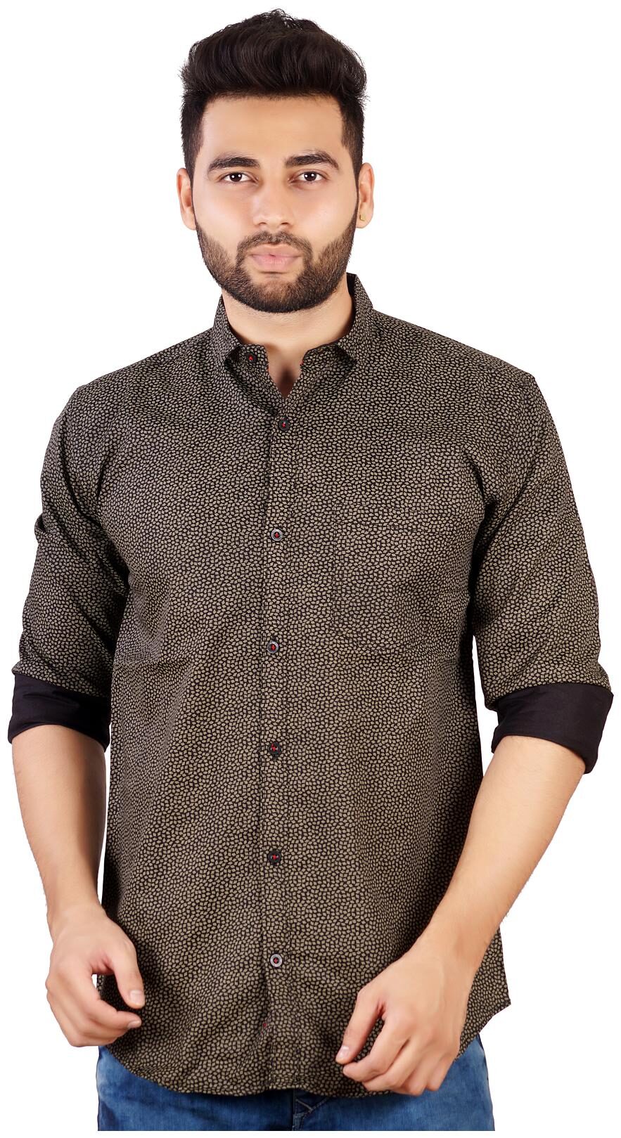 

Studio Nexx Men Brown Printed Slim Fit Casual Shirt