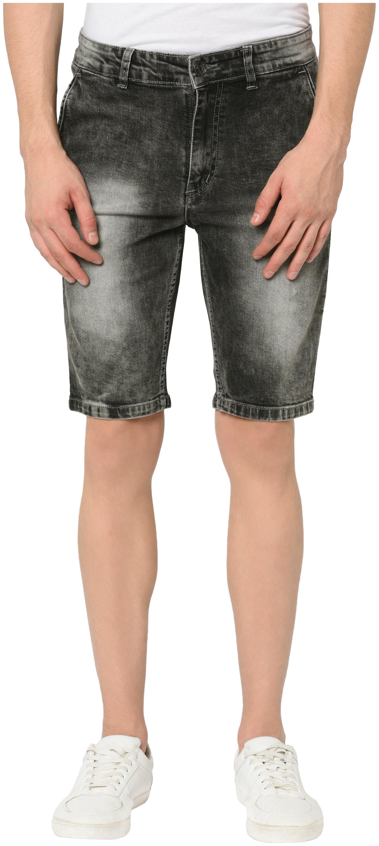 

Studio Nexx Men Grey Slim Fit Denim Shorts