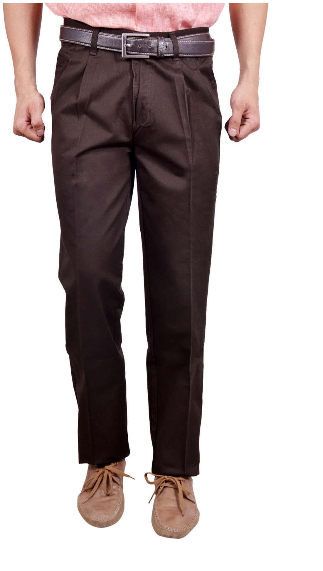 

Studio Nexx Men Solid Regular Fit Formal Trouser - Brown